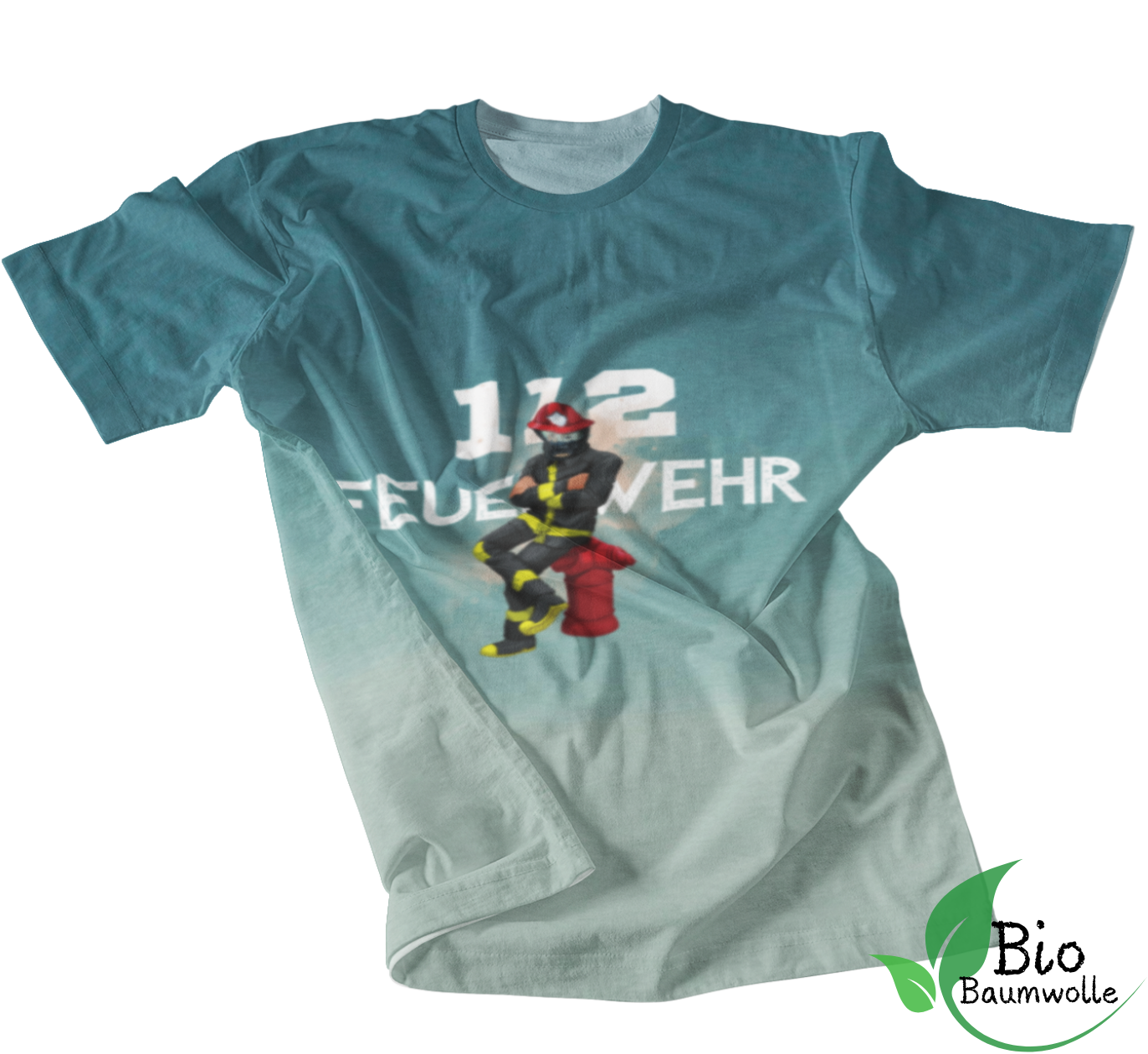 112 Feuerwehr - Bio Dip Dye Shirt