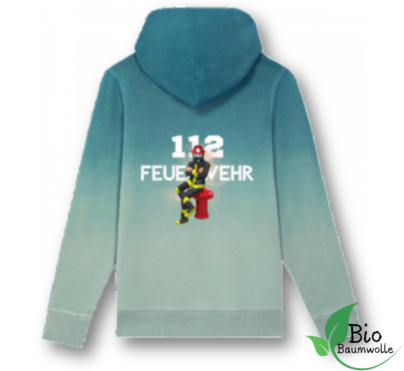 112 Feuerwehr - Bio Dip Dye Hoodie