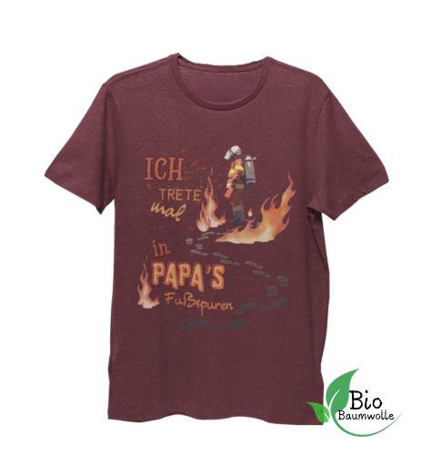 Papa's Fußspuren - Bio T Shirt