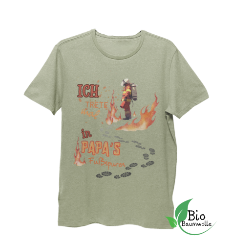 Papa's Fußspuren - Bio T Shirt