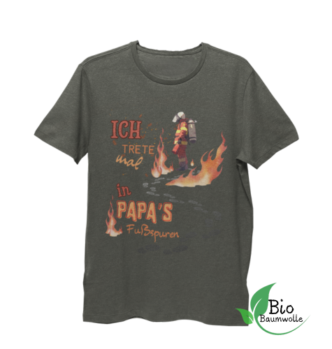Papa's Fußspuren - Bio T Shirt