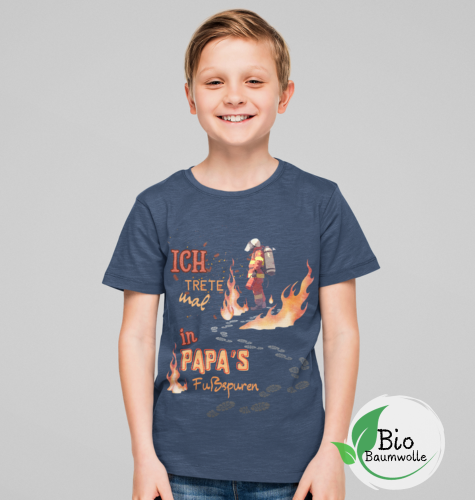 Papa's Fußspuren - Bio T Shirt