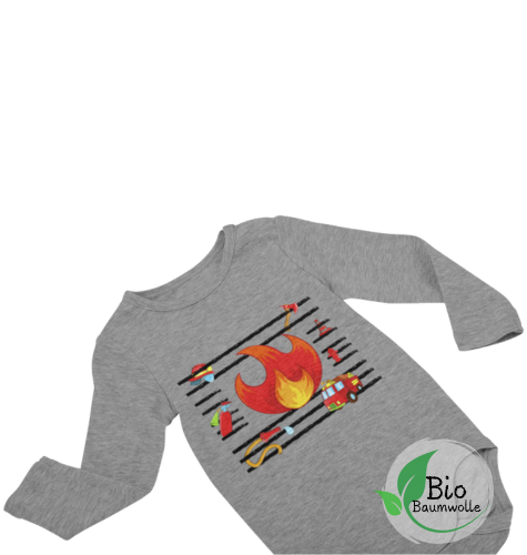 Feuer u. Flamme - Bio Langarm Body