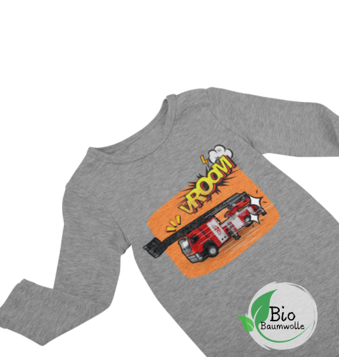 Comic Drehleiter - Bio Langarm Body