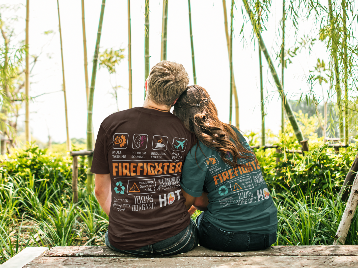 Firefighter Rückenprint - Bio Unisex Shirt