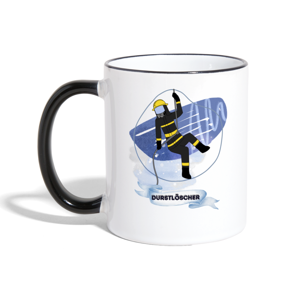 Durstlöscher - Tasse zweifarbig - Weiß/Schwarz