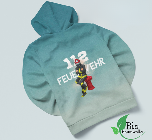 112 Feuerwehr - Bio Dip Dye Hoodie