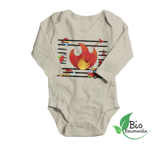 Feuer u. Flamme - Bio Langarm Body