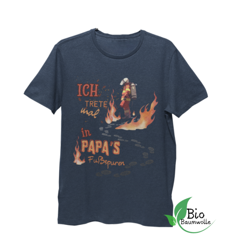 Papa's Fußspuren - Bio T Shirt