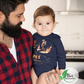 Papa's Fußspuren - Bio Langarm Body