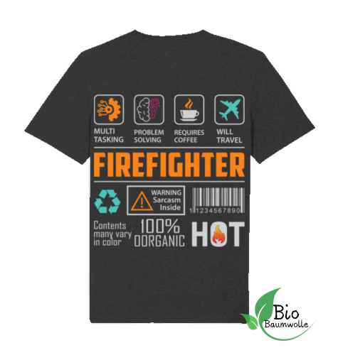 Firefighter Rückenprint - Bio Unisex Shirt