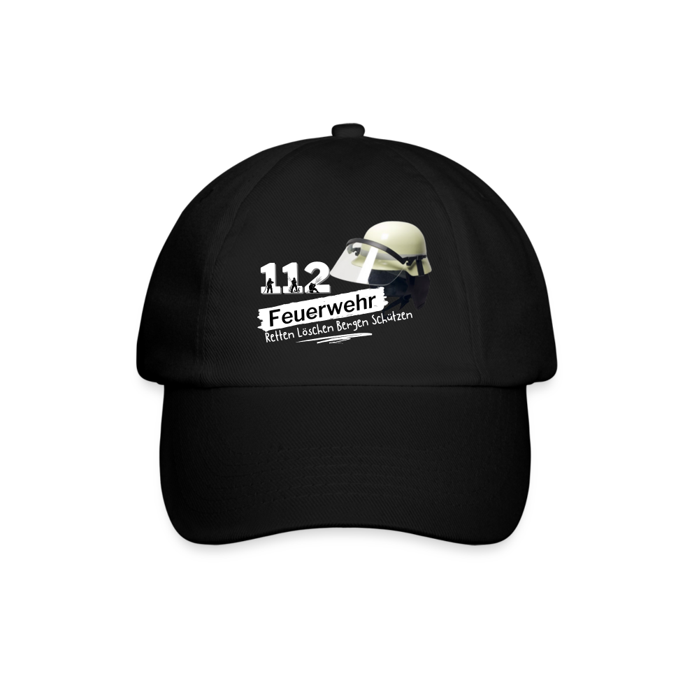 112 - Baseballkappe - Schwarz/Schwarz