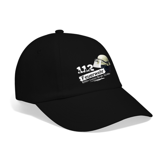 112 - Baseballkappe - Schwarz/Schwarz