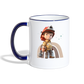 erst Frühstück (Junge) - Tasse zweifarbig - Weiß/Kobaltblau