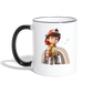 erst Frühstück (Junge) - Tasse zweifarbig - Weiß/Schwarz