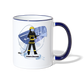 Durstlöscher - Tasse zweifarbig - Weiß/Kobaltblau