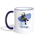 Durstlöscher - Tasse zweifarbig - Weiß/Kobaltblau