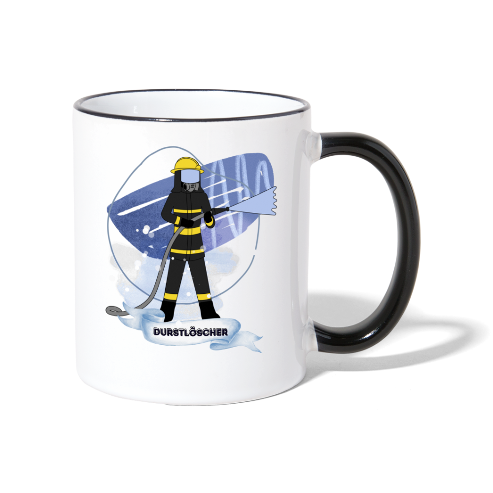 Durstlöscher - Tasse zweifarbig - Weiß/Schwarz