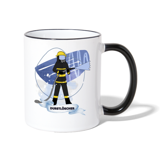 Durstlöscher - Tasse zweifarbig - Weiß/Schwarz